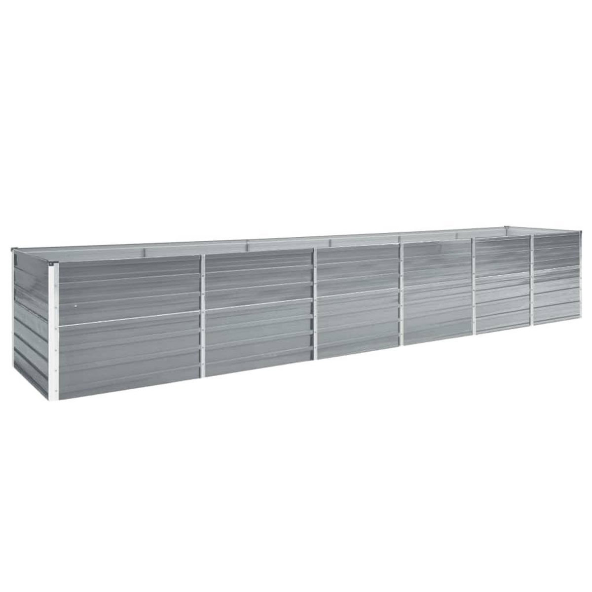 VIDAXL Lit sureleve de jardin Acier galvanise 480x80x77 cm Gris
