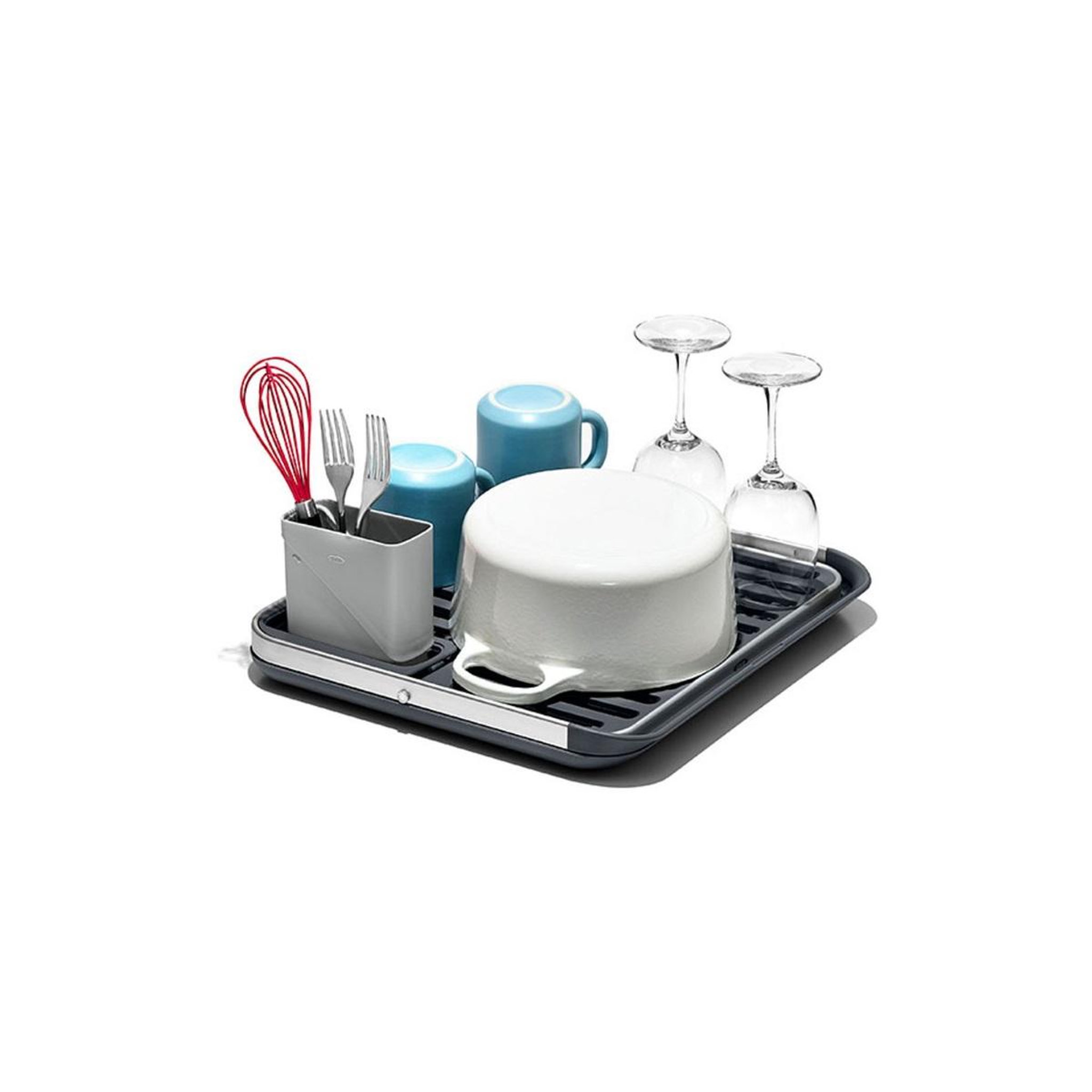 Voir la diapositive 3 : OXO Égouttoir à vaisselle pliable 2 étages - OX13322800
