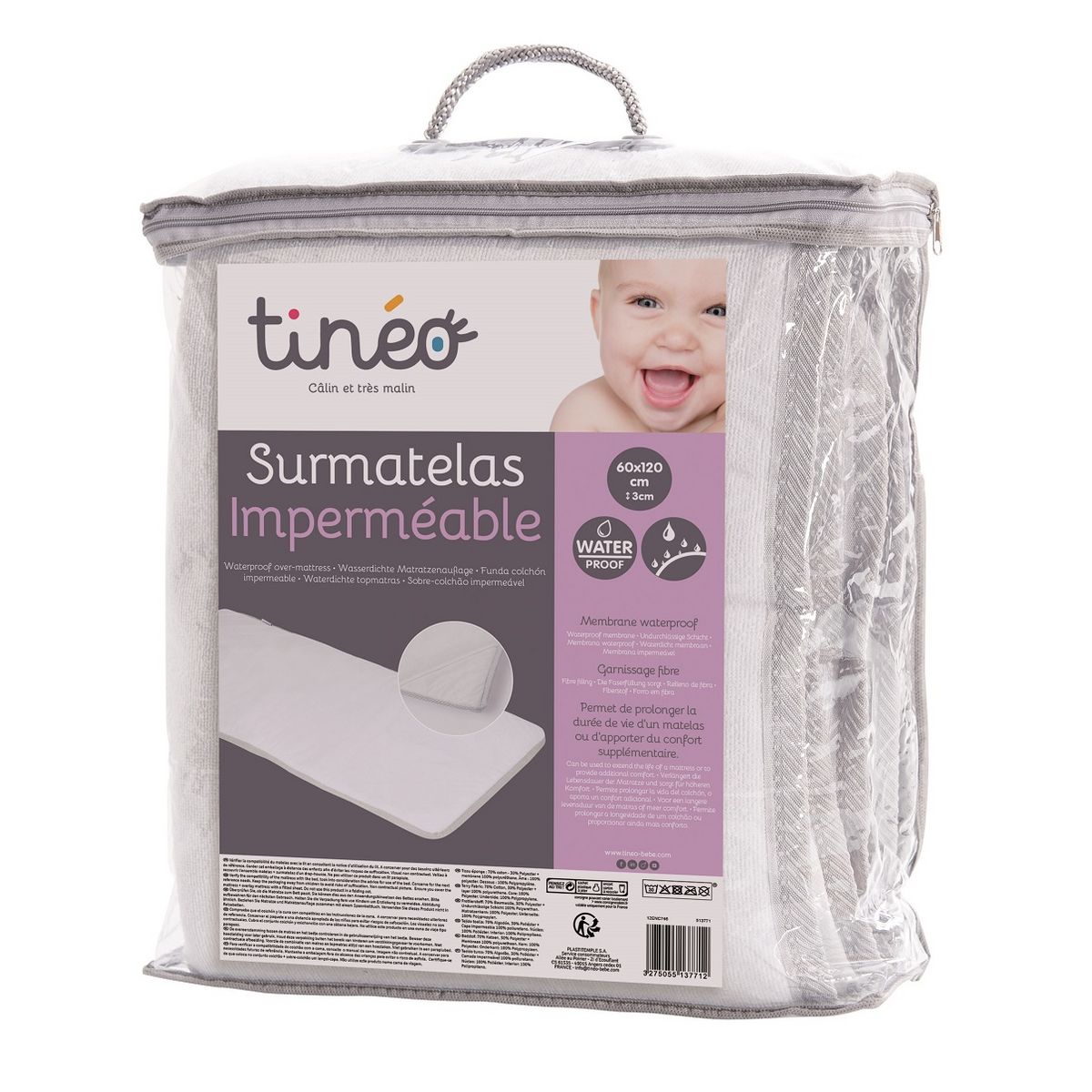 TINEO Surmatelas bébé imperméable 