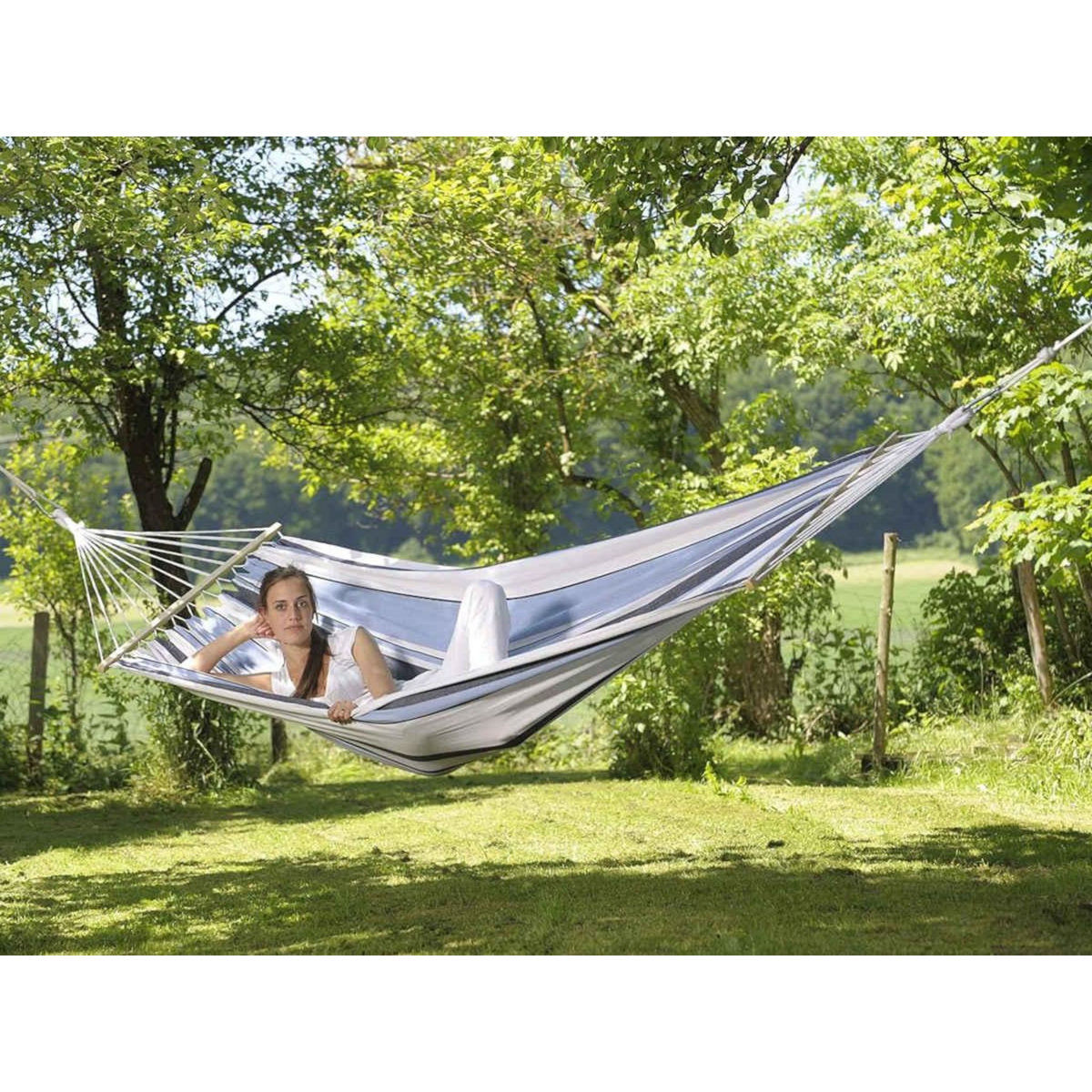 Amazonas Hamac 1 place Samba marine en polycoton - Amazonas