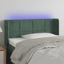 Voir la diapositive 1 : VIDAXL Tete de lit a LED Vert fonce 93x16x78/88 cm Velours
