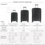 Voir la diapositive 2 : David Jones Lot 3 valises rigides dont 1 valise cabine TSA