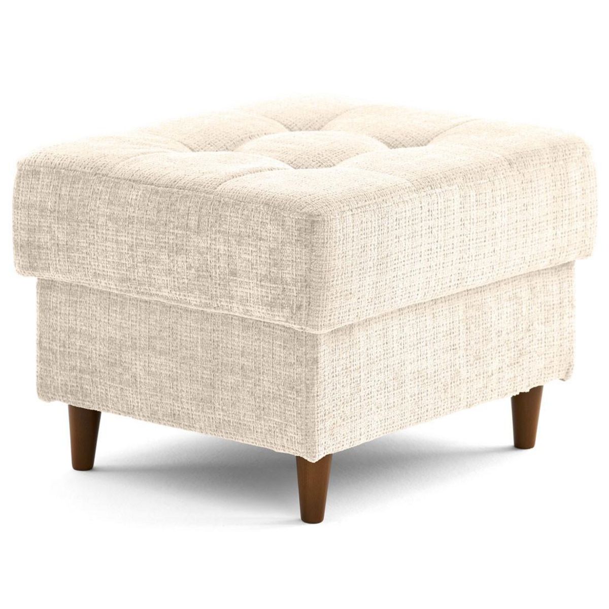 LISA DESIGN Anna - pouf en velours texturé - pieds en bois