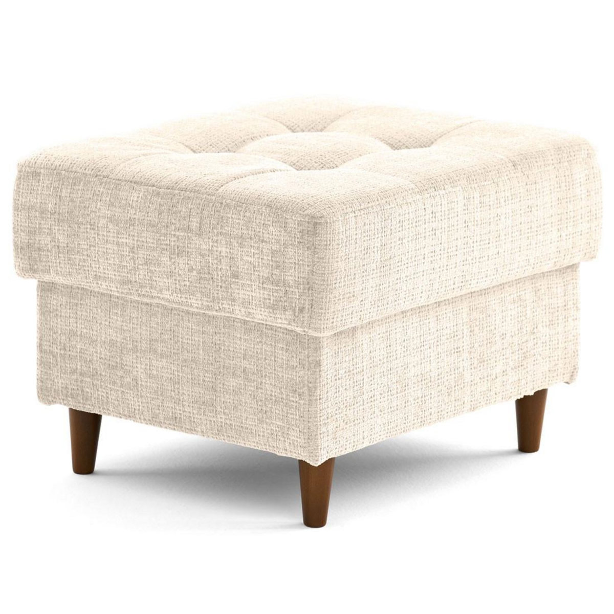 LISA DESIGN Anna - pouf en velours texturé - pieds en bois