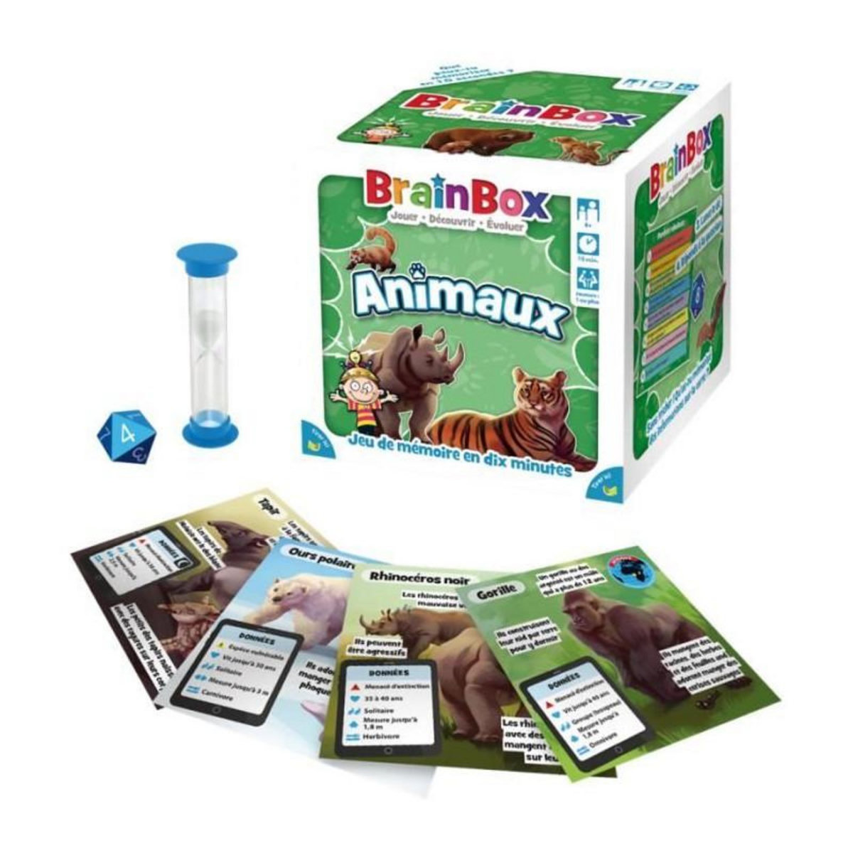 Asmodee Jeu de société - BrainBox - Animaux - Jeu d'observation et de mémoire - 1 joueur ou plus - 8 ans et +
