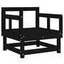 Voir la diapositive 3 : VIDAXL Chaises de jardin lot de 2 noir bois massif de pin