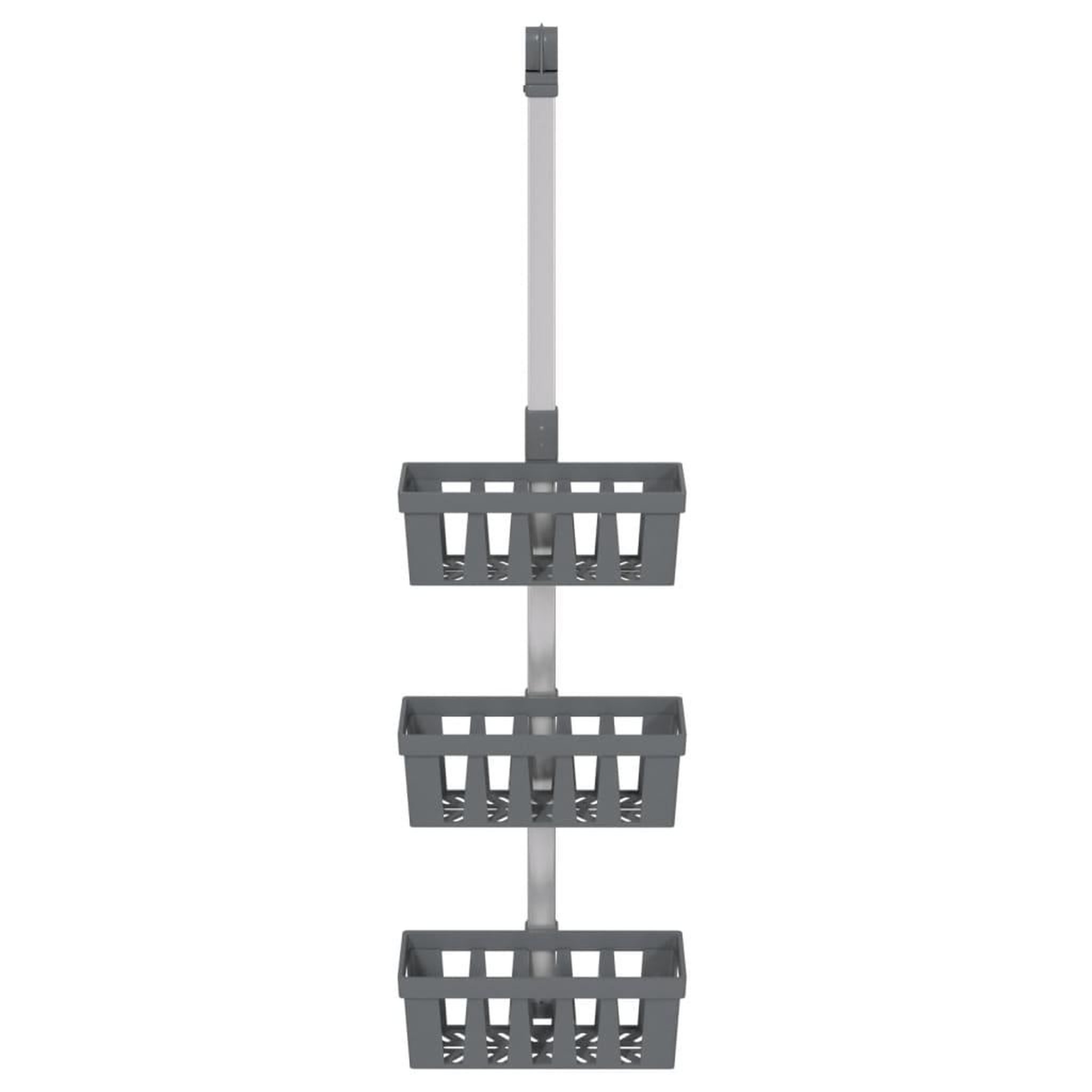 Voir la diapositive 3 : VIDAXL Etagere de douche suspendue 30x15x(67-105) cm aluminium