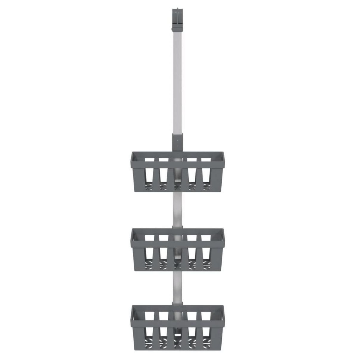 VIDAXL Etagere de douche suspendue 30x15x(67-105) cm aluminium
