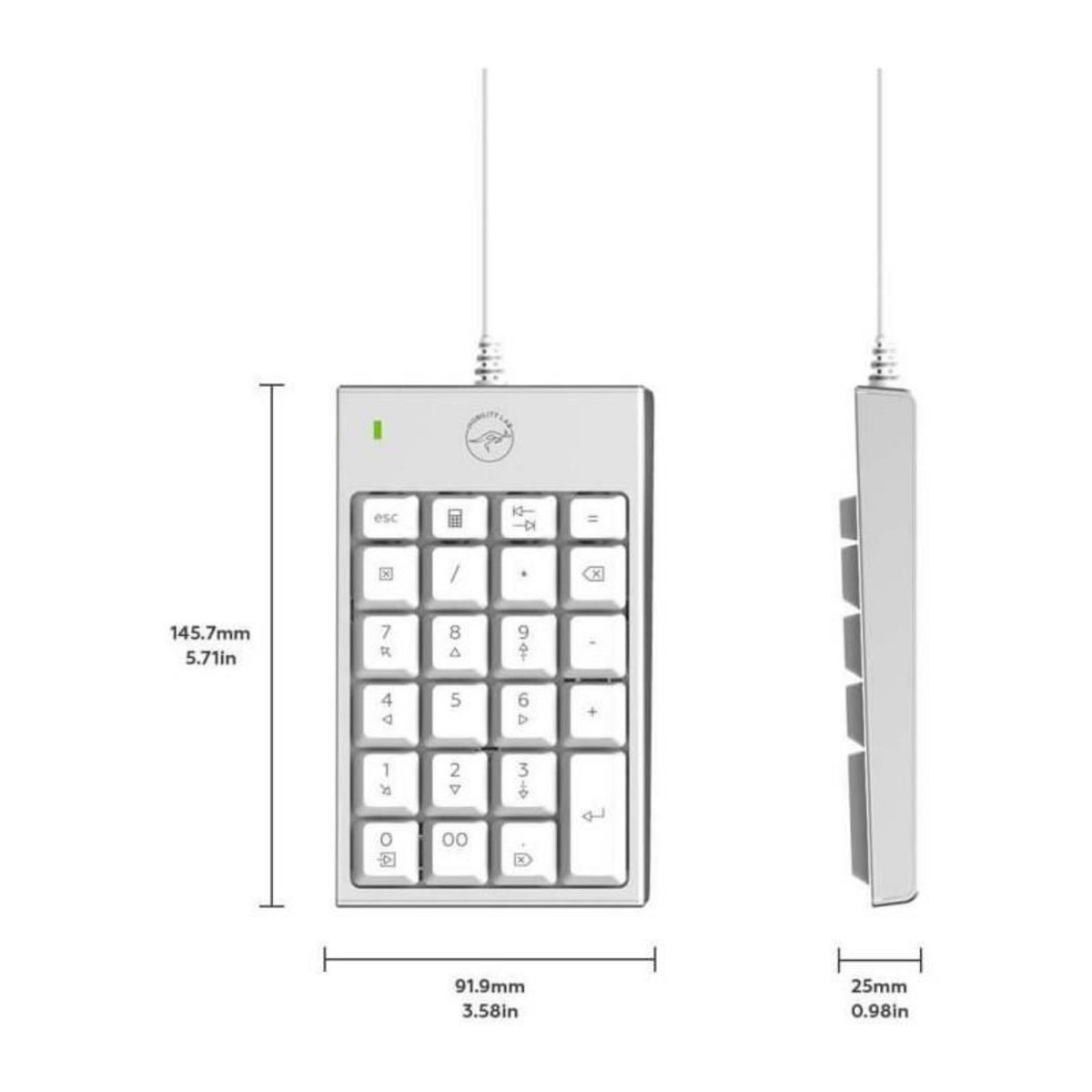 Mobility Lab Pavé numérique filaire USB - MOBILITY LAB - ML305707 - Pour MAC - Gris