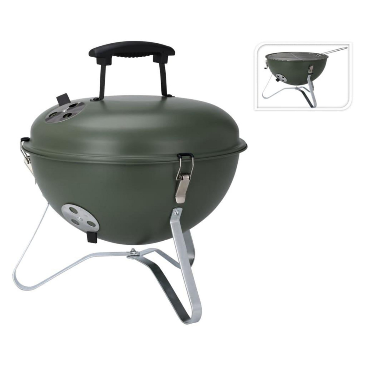 ProGarden ProGarden Barbecue forme de boule 37 cm vert olive
