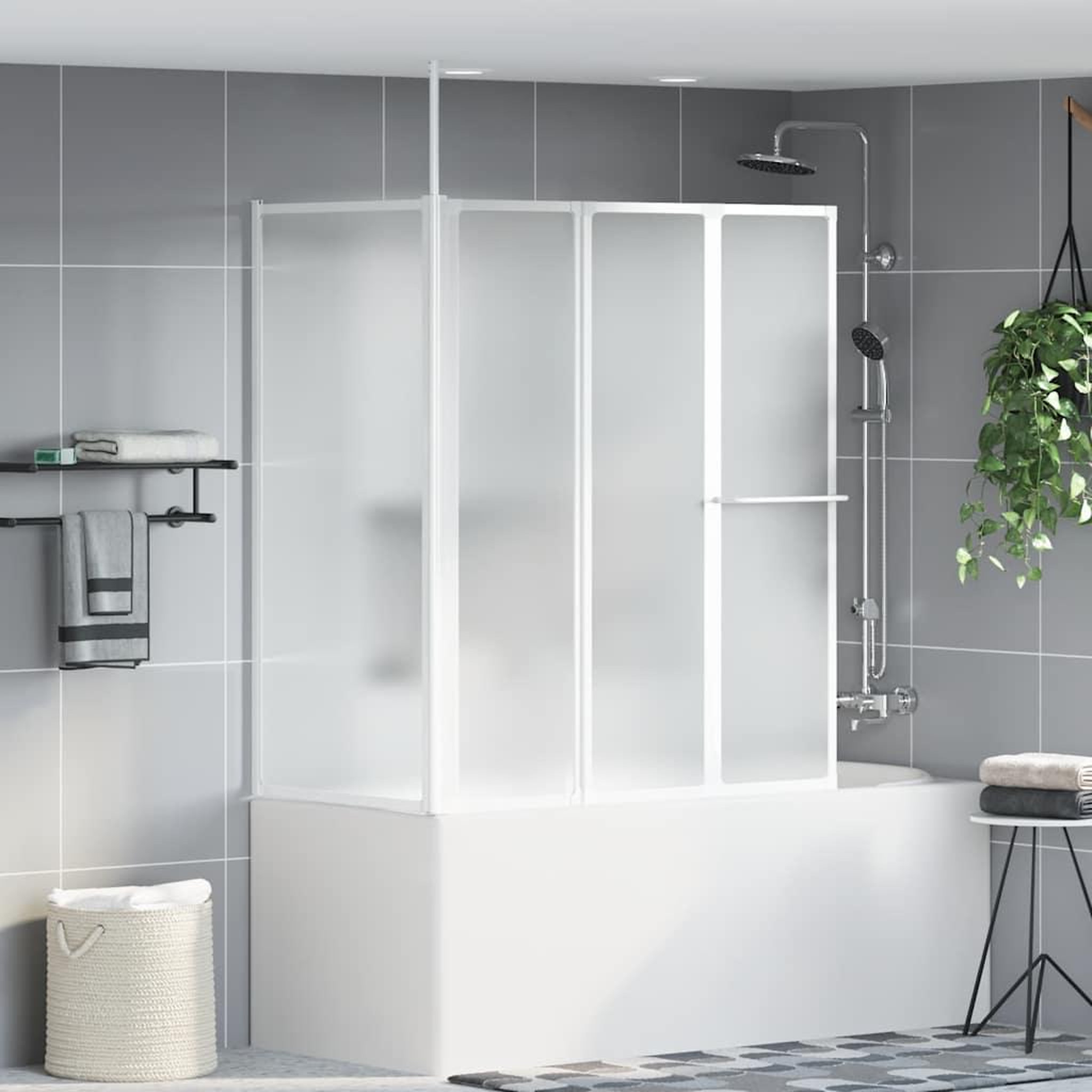 Voir la diapositive 3 : VIDAXL Pare baignoire en l 70x120x137 cm 4 panneaux pliables