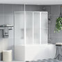Voir la diapositive 3 : VIDAXL Pare baignoire en L 70x120x137 cm 4 panneaux pliables