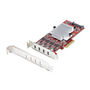 Voir la diapositive 2 : Startech StarTech.com Carte PCIe USB-C 4 Ports, USB 3.2 10 Gbit/s, Carte d'Extension PCI Express USB-C, 4 Contrôleurs USB Indépendants, Carte PCIe USB Type-C, Windows/Linux/macOS, Conforme TAA