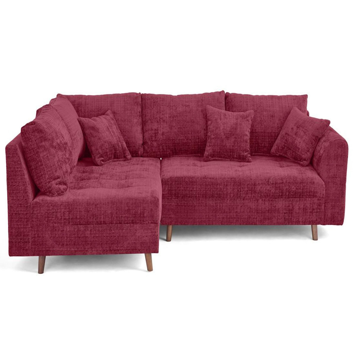 LISA DESIGN Rune - canapé d'angle gauche 4 places en velours texturé