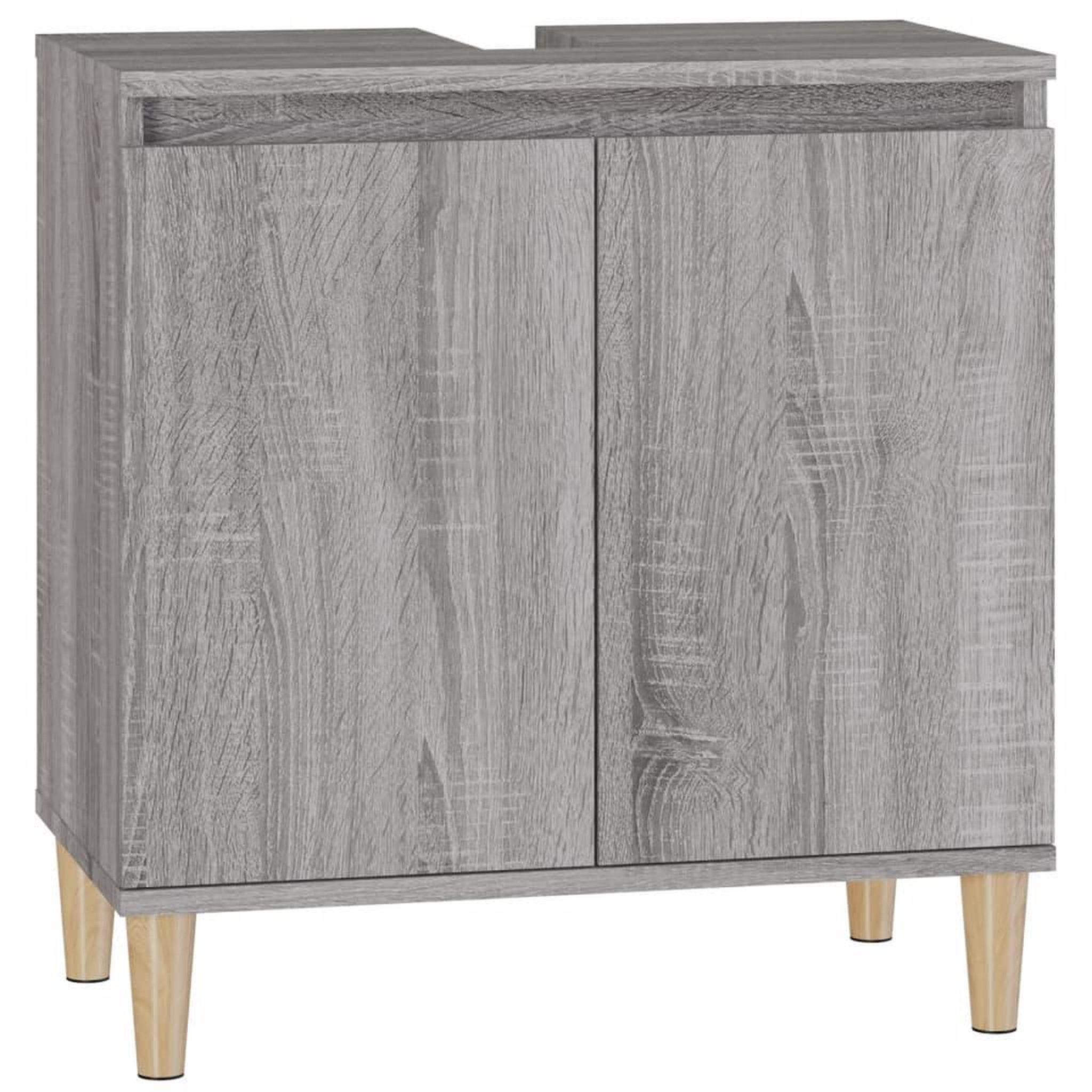 Voir la diapositive 2 : VIDAXL Meuble d'evier sonoma gris 58x33x60 cm bois d'ingenierie
