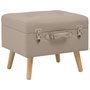 Voir la diapositive 1 : VIDAXL Tabouret de rangement 40 cm Beige Tissu