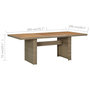 Voir la diapositive 6 : VIDAXL Table a manger de jardin Marron 200x100x74 cm Resine tressee