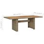 Voir la diapositive 6 : VIDAXL Table a manger de jardin Marron 200x100x74 cm Resine tressee