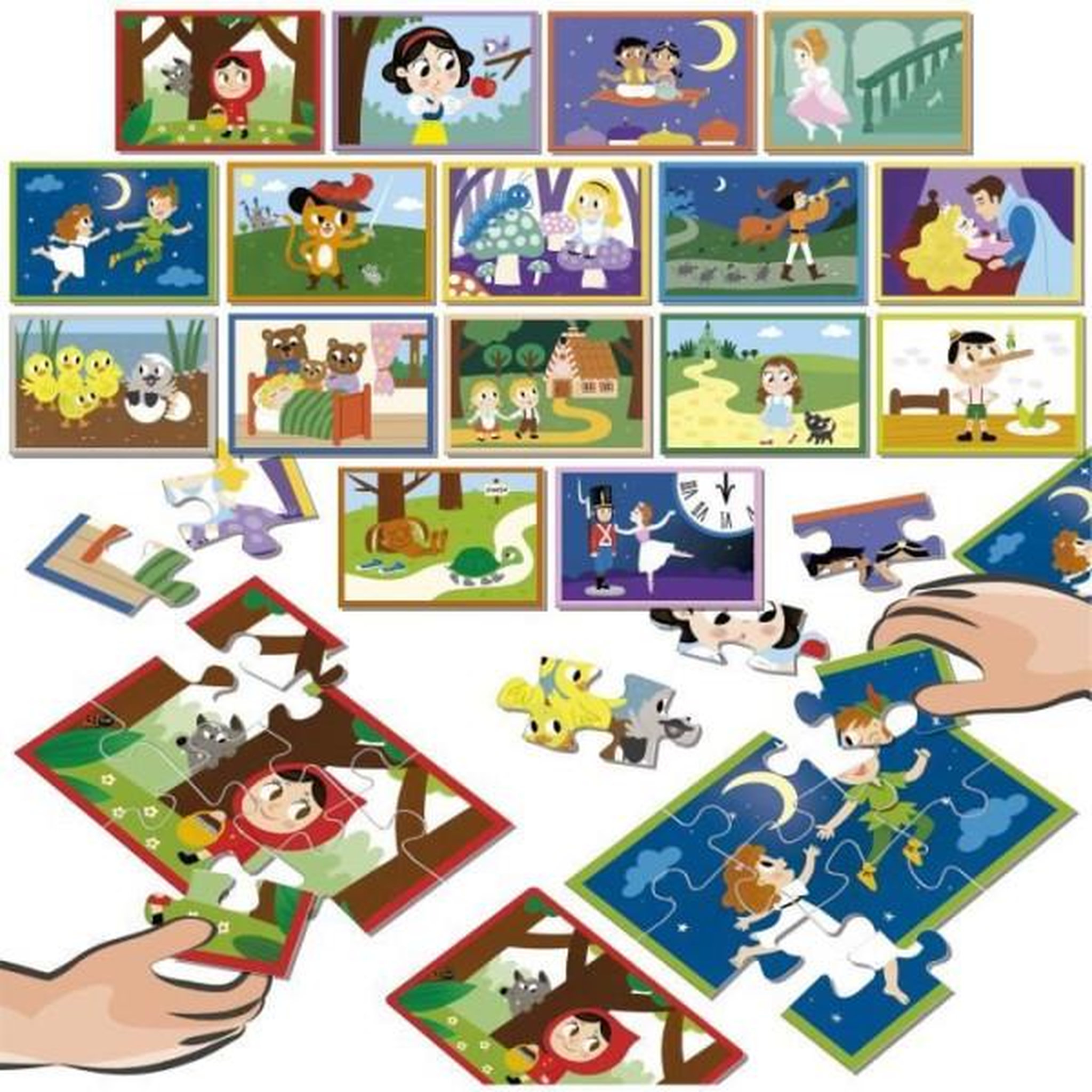 Voir la diapositive 2 : EDUCA Puzzle - educa - battle jr contes - 16 puzzles