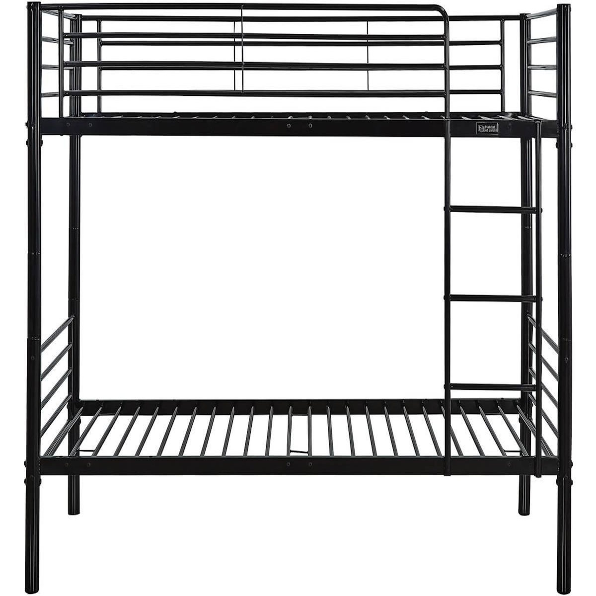 Habitat et Jardin Lit superposé  ADAM  -  90 x 190 cm - Métal - Noir