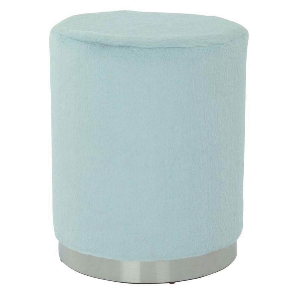 Paris Prix Pouf Rond Design  Nona  44cm Bleu Clair