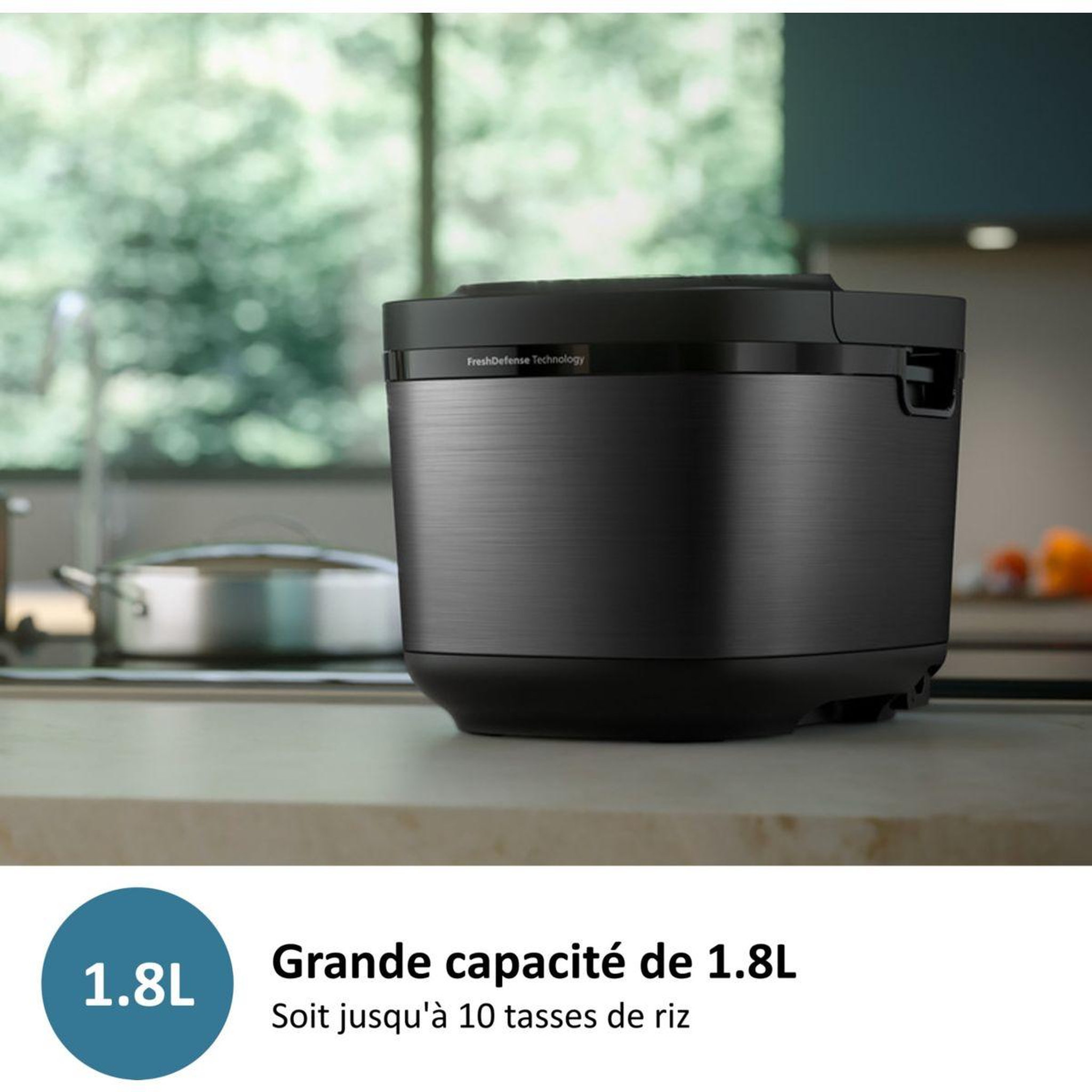 Voir la diapositive 5 : Philips Cuiseur riz hd4814/31 rice cooker noir 1.8l, 800w