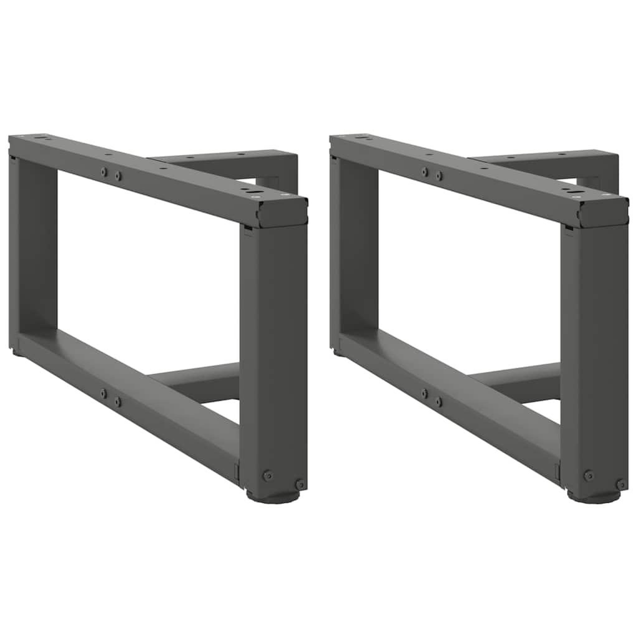 VIDAXL Pieds de table basse forme de T 2pcs anthracite 60x25x(30-31)cm