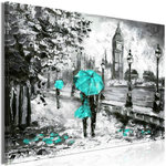 Paris Prix Tableau Imprimé  Walk in London Wide Turquoise. Coloris disponibles : Multicolore