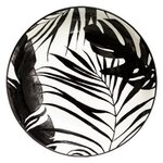 SECRET DE GOURMET Lot de 6 Assiettes Creuses  Palme  20cm Noir