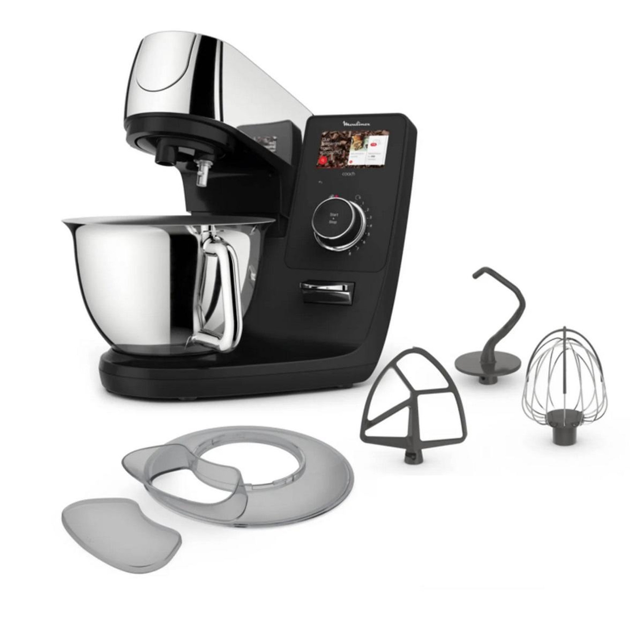 Voir la diapositive 4 : MOULINEX Robot pâtissier 5.5l 1200w noir/silver - qa950d10
