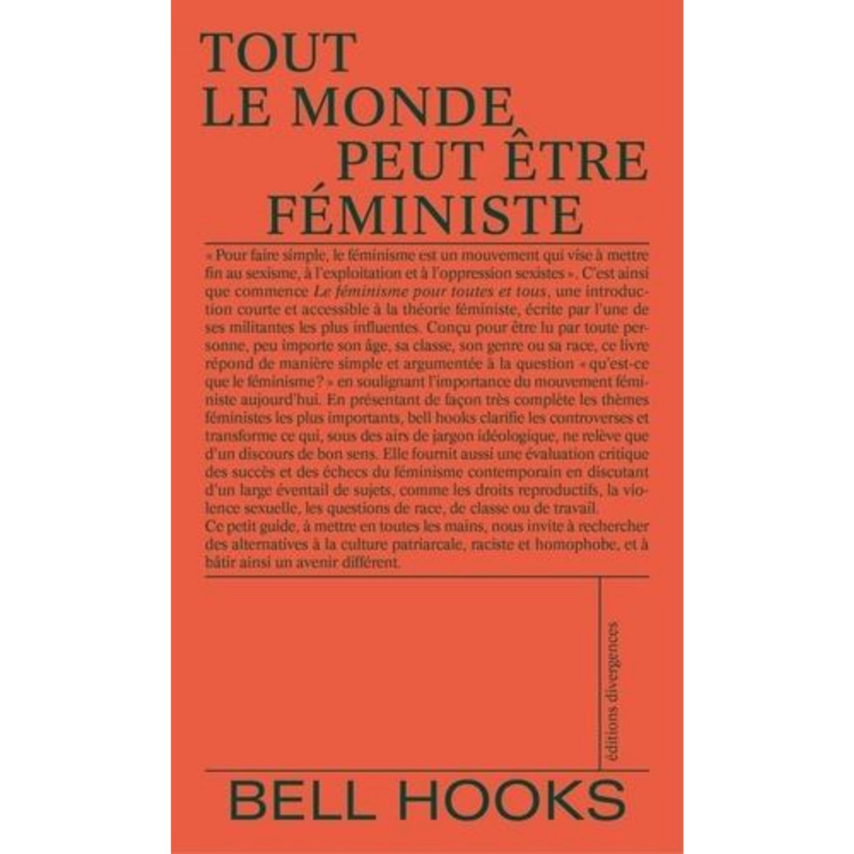 TOUT LE MONDE PEUT ETRE FEMINISTE, Hooks Bell