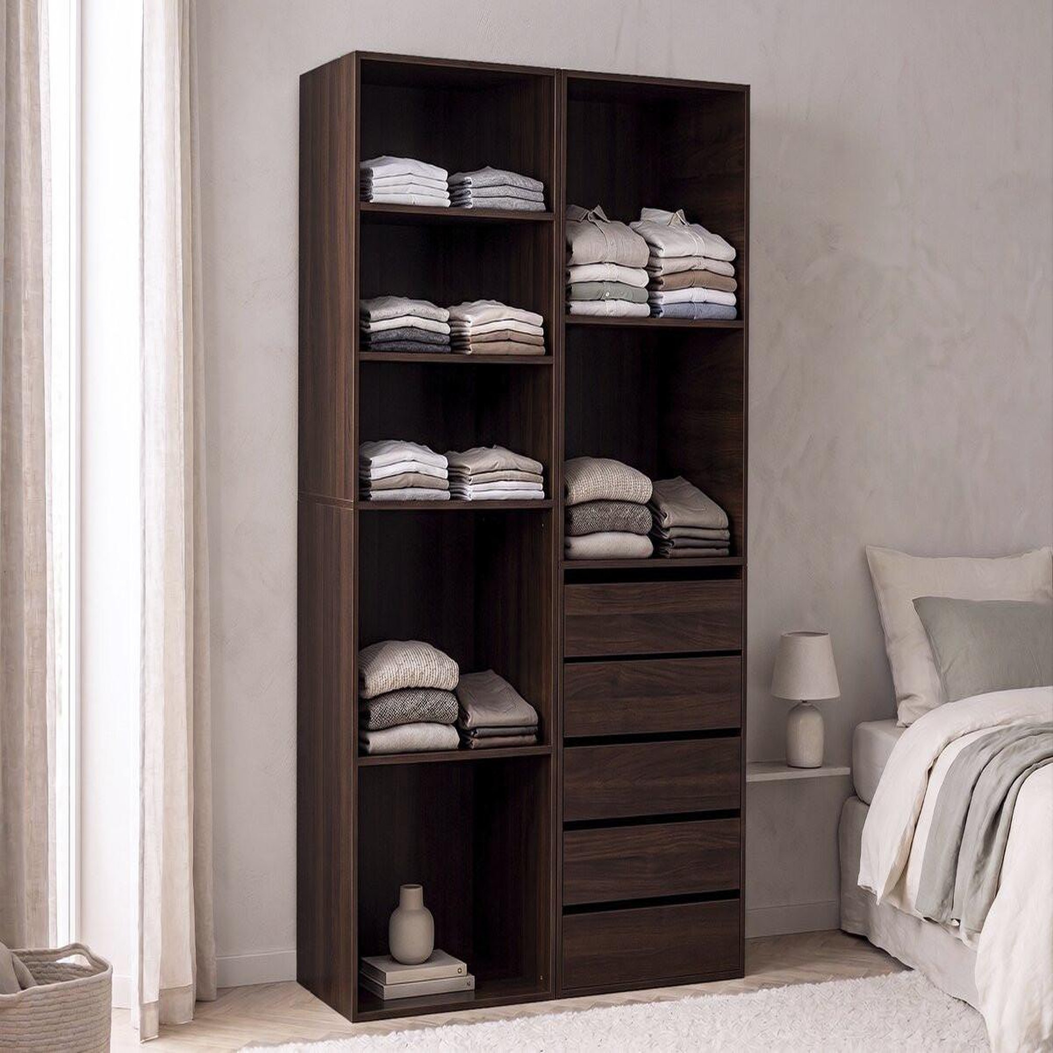 Voir la diapositive 2 : Habitat et Jardin Kit dressing   opéra   modulable - 2 éléments - marron