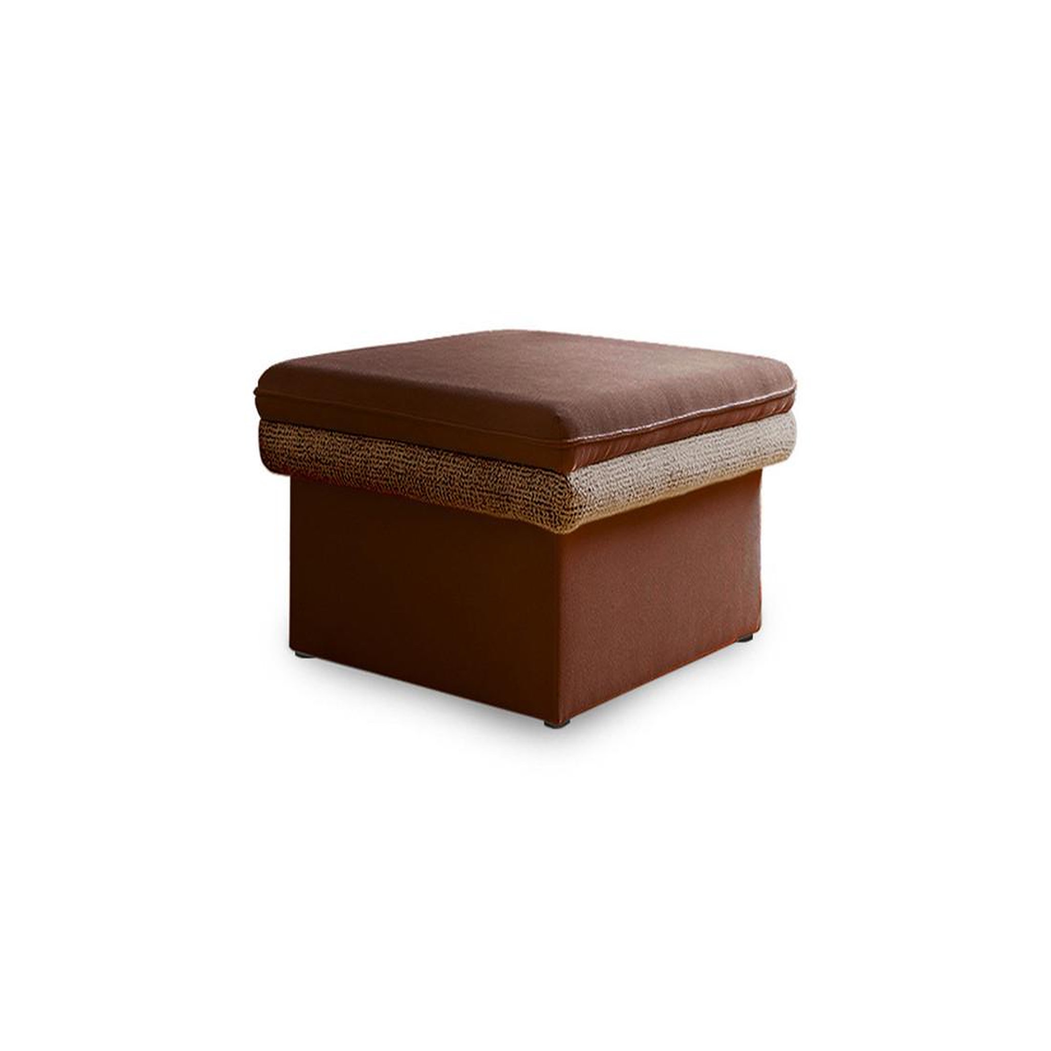 Voir la diapositive 1 : BEST MOBILIER Wilson - pouf avec rangement en tissu et tissu texturé