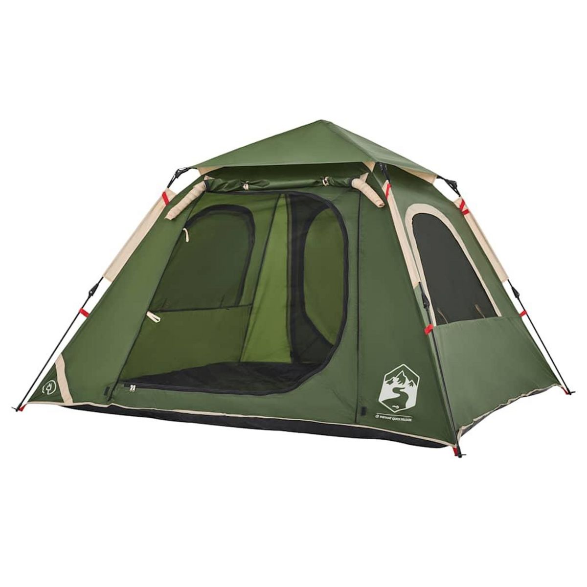 VIDAXL Tente de camping a dome 4 personnes vert liberation rapide