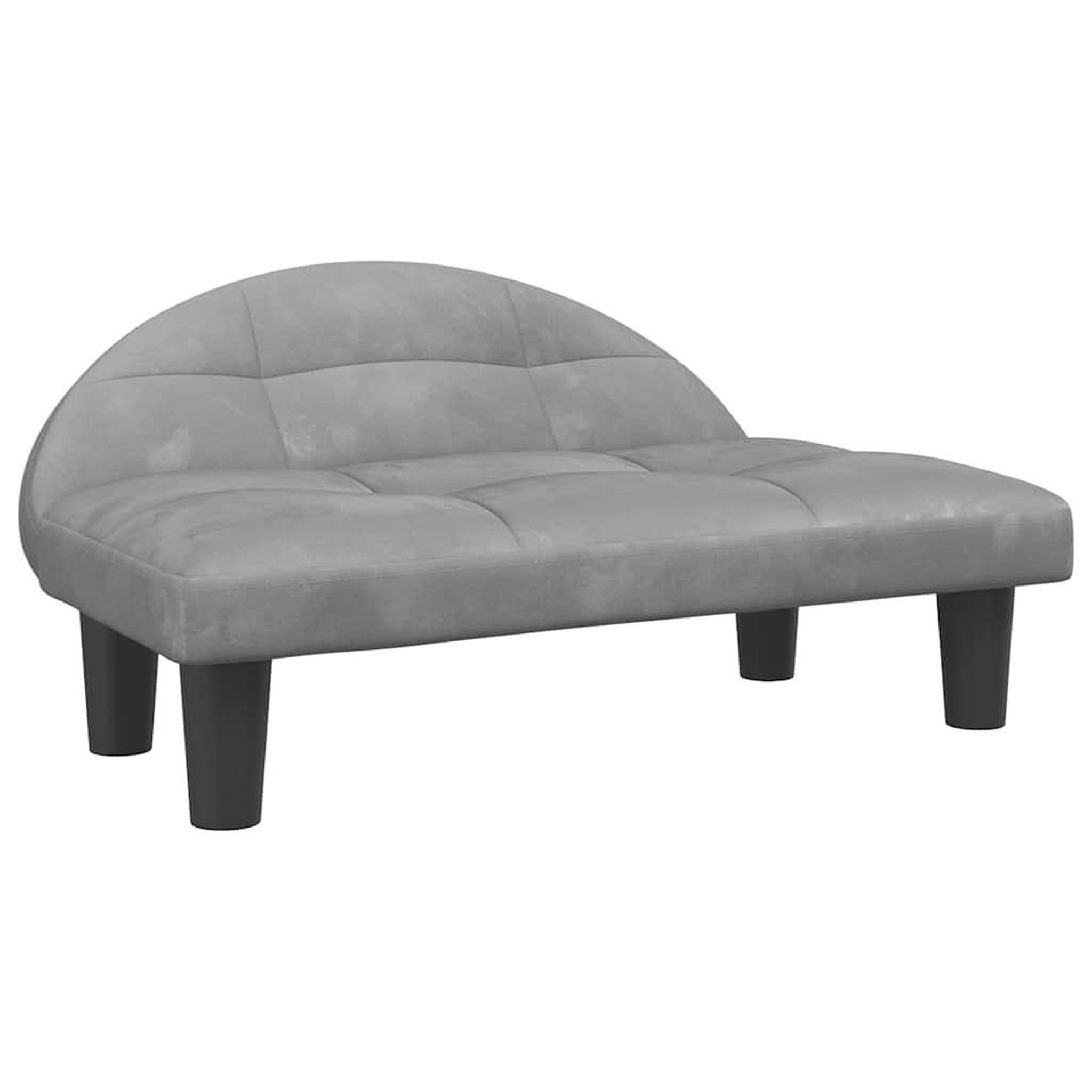 Voir la diapositive 2 : VIDAXL Lit pour chien gris clair 70x52x30 cm velours