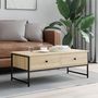 Voir la diapositive 3 : VIDAXL Table basse chene sonoma 101x49x39,5 cm bois d'ingenierie