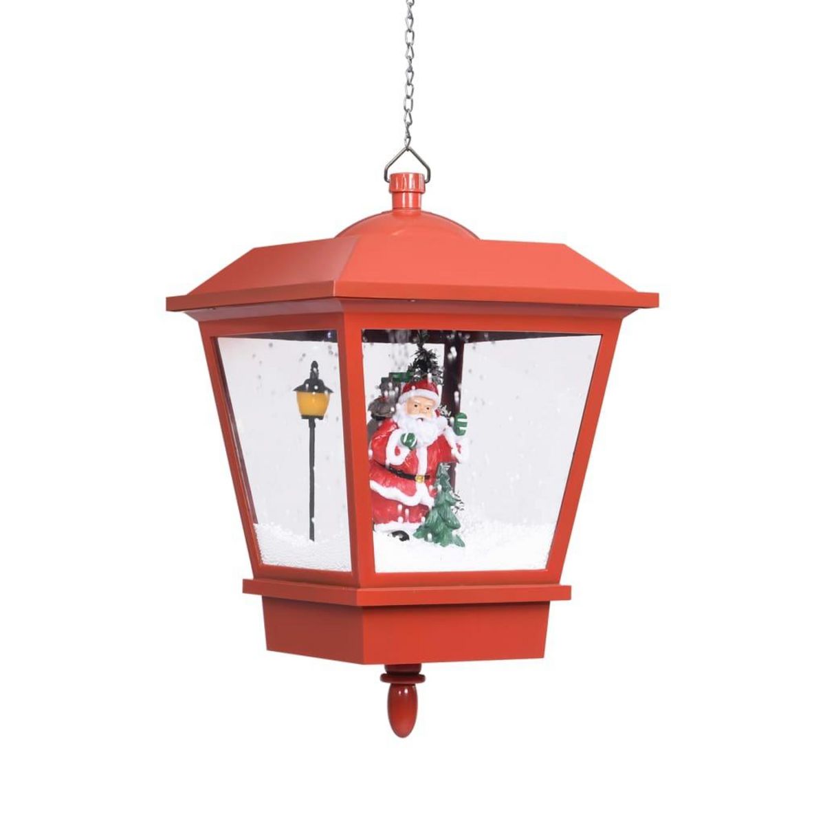 VIDAXL Lampe suspendue de Noël lumiere LED Pere Noël Rouge 27x27x45 cm