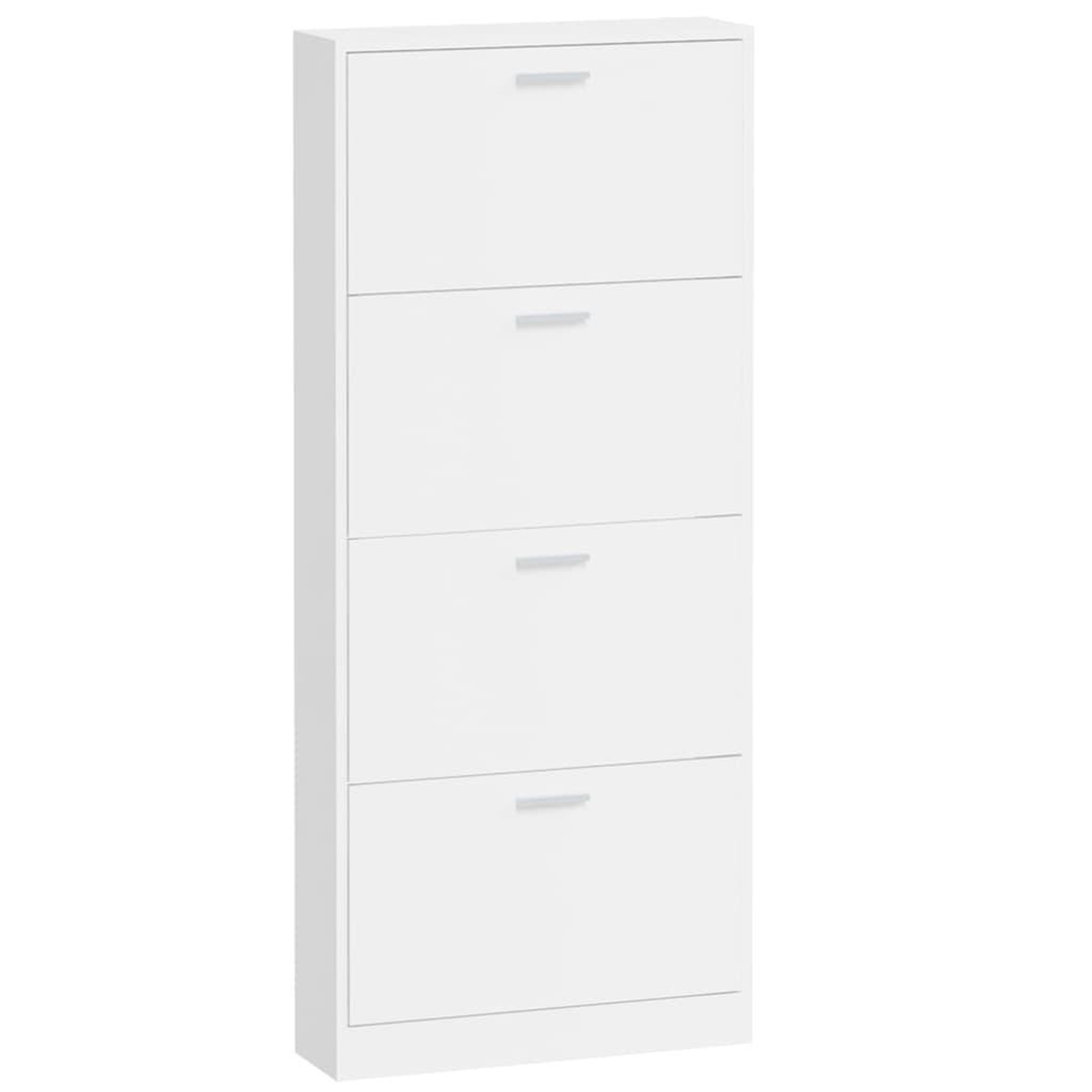Voir la diapositive 5 : VIDAXL Armoire a chaussure Blanc brillant 59x17x150 cm Bois ingenierie
