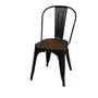 DIVERS Lot de 4 chaises vintage Liv H84 cm - Noir