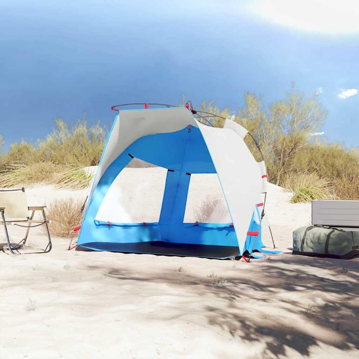 VIDAXL Tente de plage 2 personnes liberation rapide impermeable