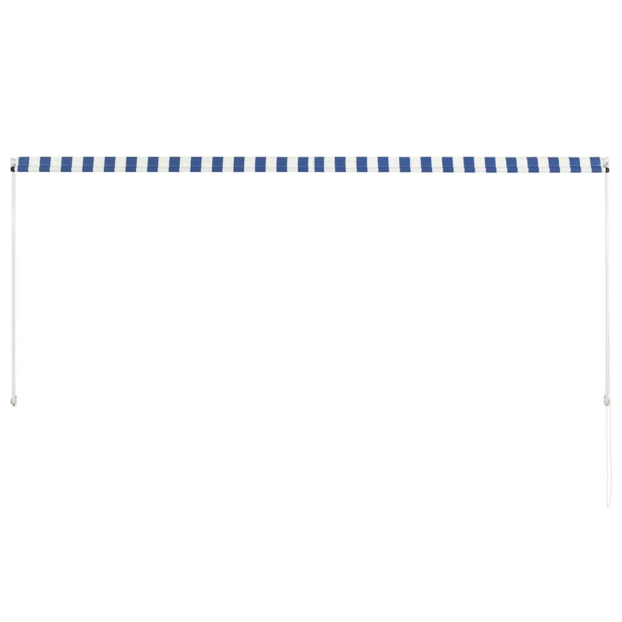 Voir la diapositive 5 : VIDAXL Auvent retractable 300x150 cm Bleu et blanc