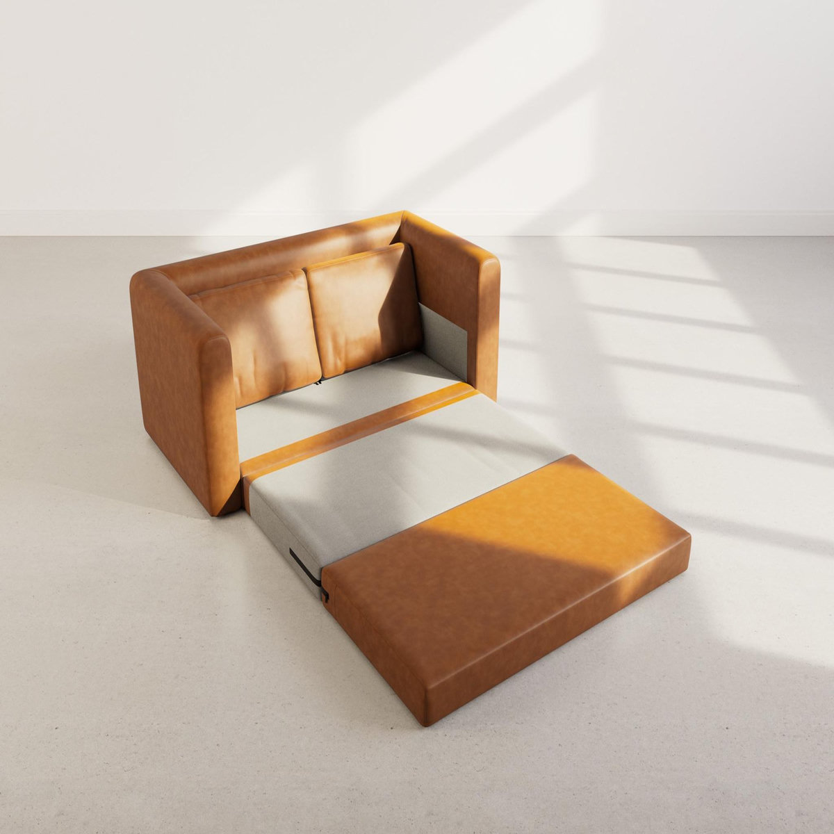 BEST MOBILIER Marilia - canapé 2 places convertible déplimousse en simili