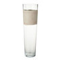 Voir la diapositive 1 : Paris Prix Vase Déco en Verre  Delph  60cm Transparent & Beige