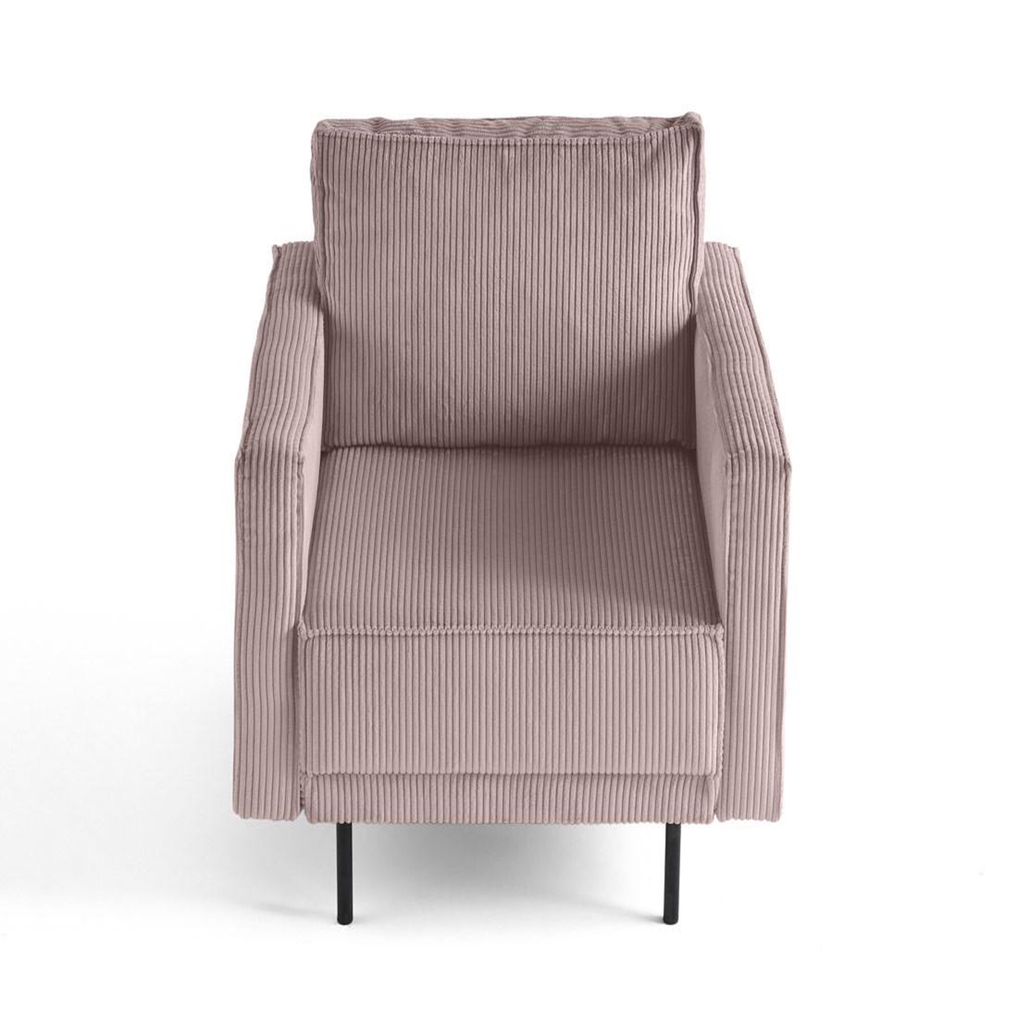 Voir la diapositive 1 : LISA DESIGN Charlie - fauteuil - pieds hauts - en velours côtelé