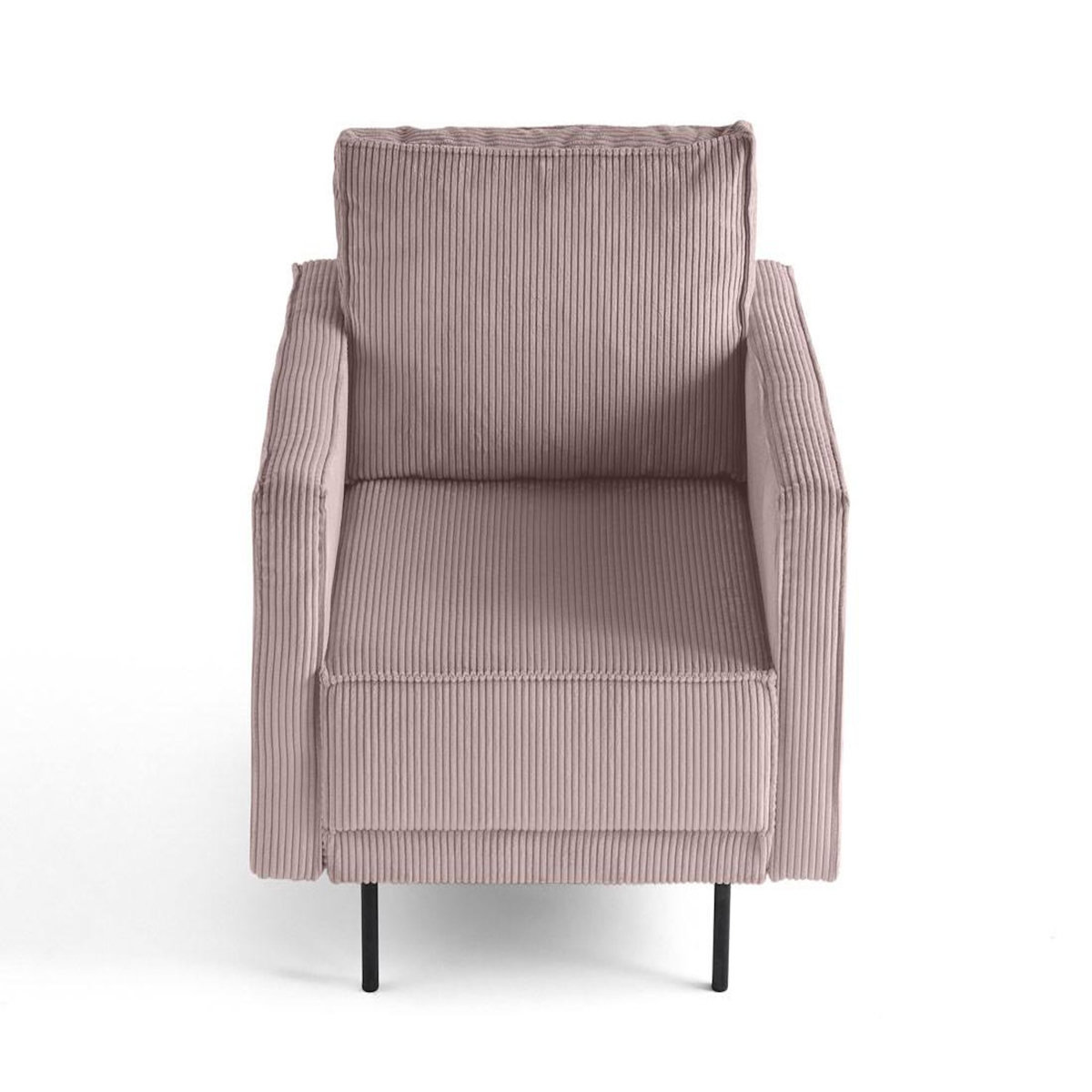 LISA DESIGN Charlie - fauteuil - pieds hauts - en velours côtelé