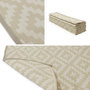 Voir la diapositive 3 : SWEEEK Tapis d'extérieur 270x360cm STOCKHOLM - Rectangulaire. motif losanges beige. jacquard. réversible. indoor / outdoor.