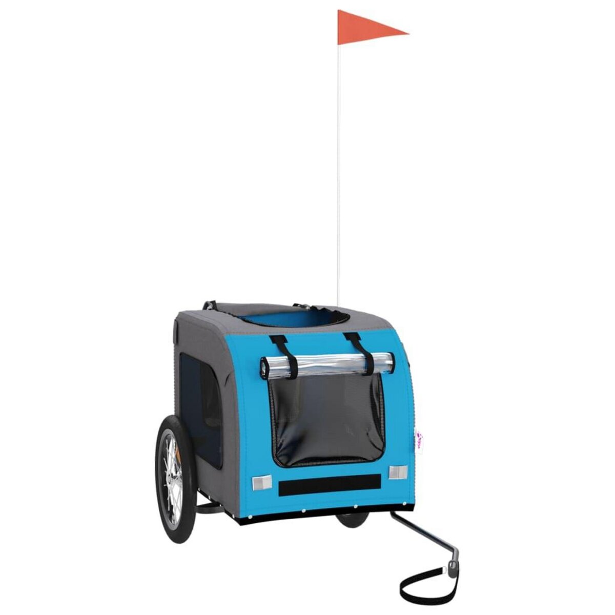 VIDAXL Remorque de velo pour animaux de compagnie bleu et gris