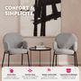 Voir la diapositive 3 : tectake Chaise gris clair Lot de 2