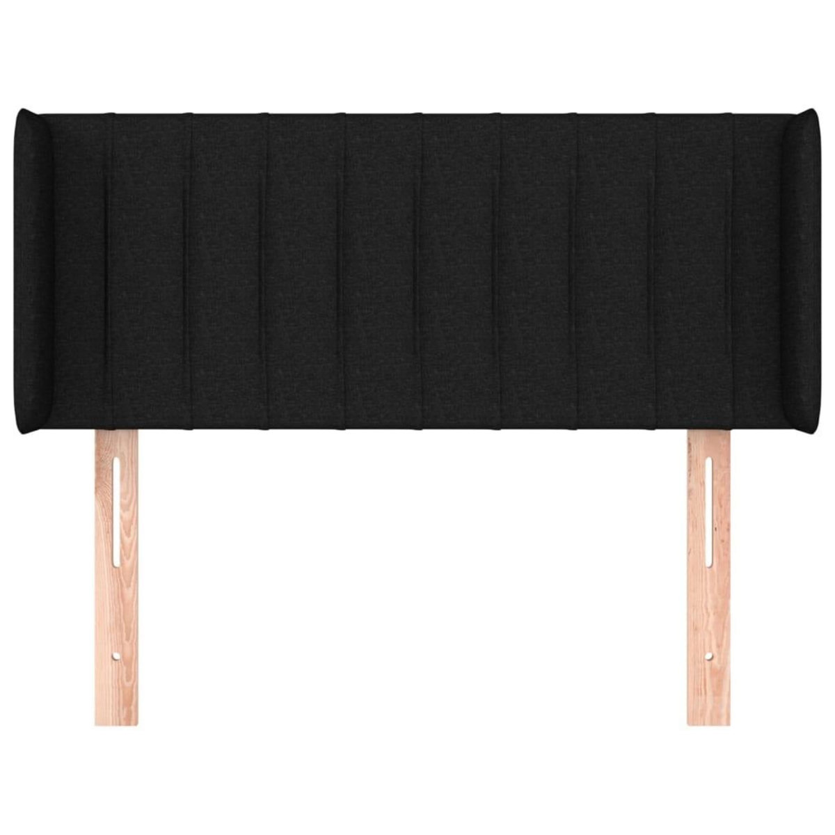 VIDAXL Tete de lit avec oreilles Noir 83x16x78/88 cm Tissu
