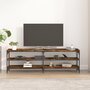 Voir la diapositive 3 : VIDAXL Meuble TV chene fume 160x30x50 cm bois d'ingenierie